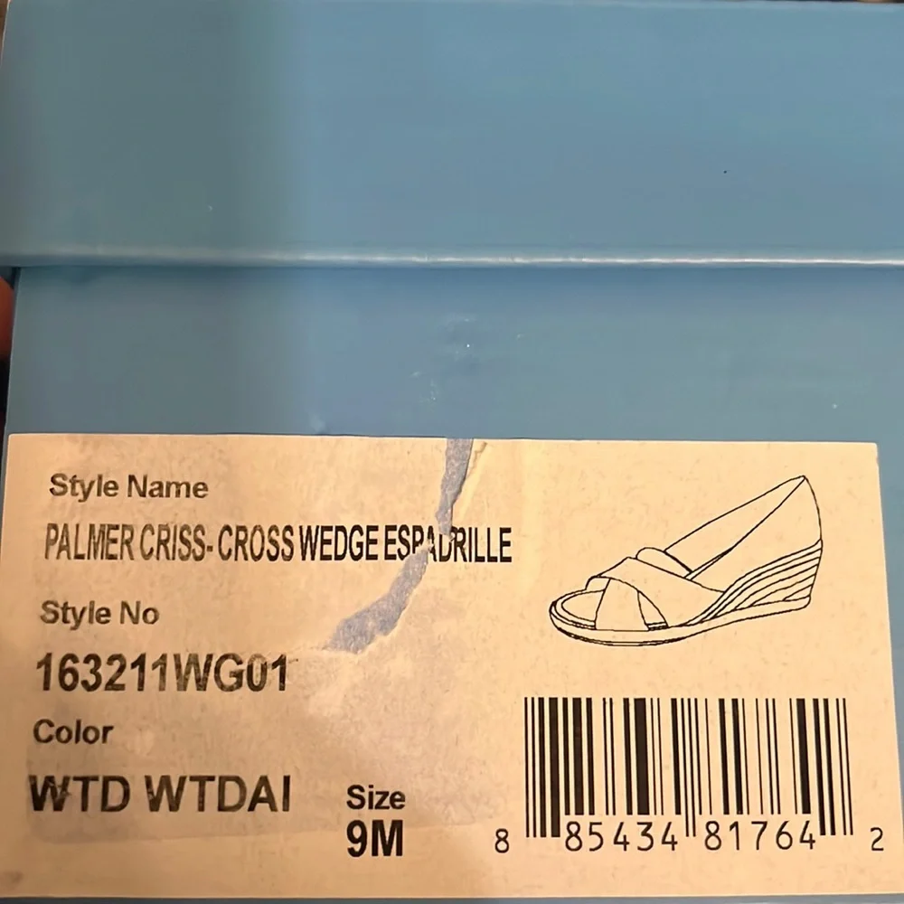 NWT Jack Rogers Palmer Criss Cross Wedge Espadrille